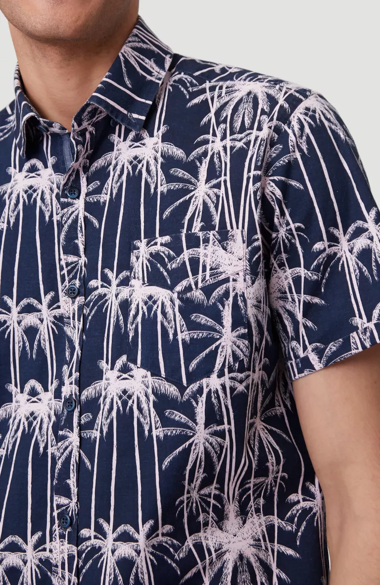 LM PALM PRINT S/SLV SHIRT