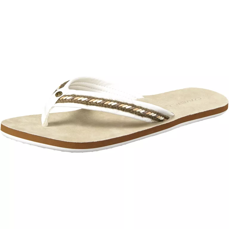 NATURAL STRAP FLIP FLOPS