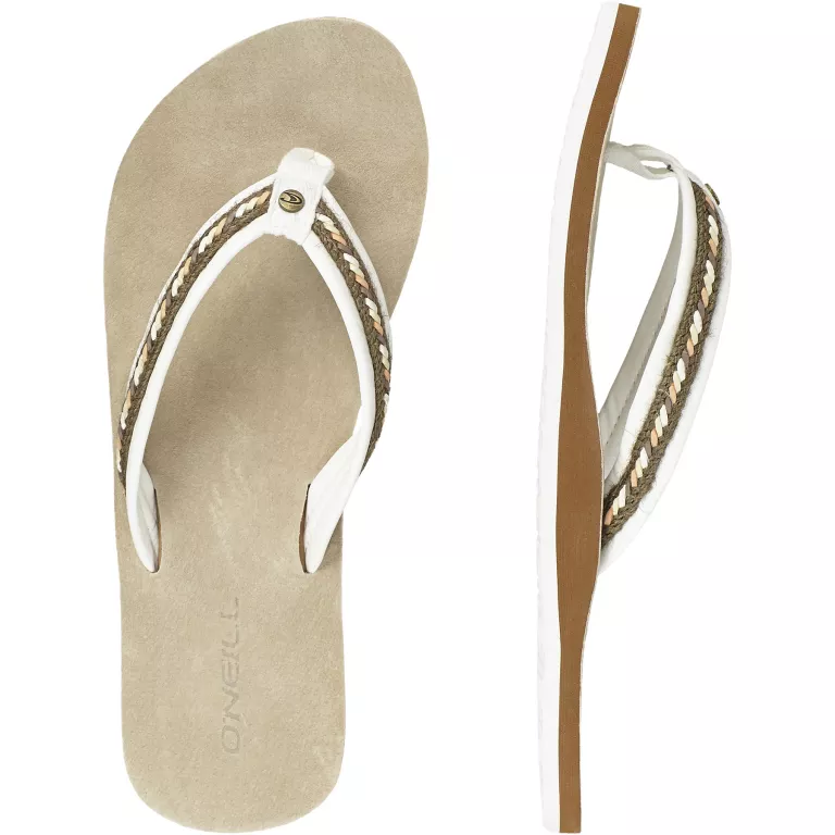 NATURAL STRAP FLIP FLOPS